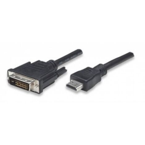 Câble HDMI - DVI-D mâle/mâle Techly 1,8 m Noir (1/5)