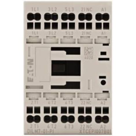 Contacteur de puissance DILM7-01(24VDC)-PI 3P 380 V 400 V 3 kW 1R 24 V CC à enclenchement rapide 199228 (1/3)