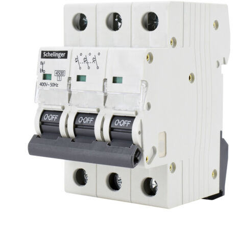 Disjoncteur 3P C 32A 6kA AC schelinger A02-G7-3P-C32 (1/5)