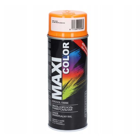 Vernis acrylique orange brillant RAL 2002, aérosol 400 ml, embout (1/3)