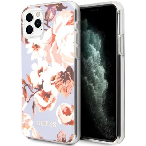Guess GUHCN65IMLFL02 iPhone 11 Pro Max Lilas/Lilas N°2 Collection Fleurs (1/4)