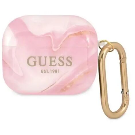 Coque Guess GUA3UNMP pour AirPods 3, rose/rose marbré, collection (1/5)
