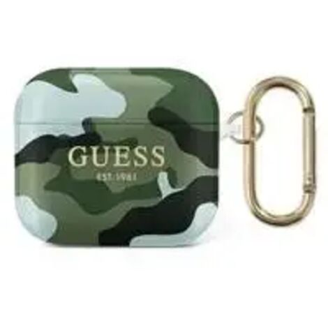 Guess GUA3UCAMA Coque AirPods 3 vert/kaki Collection Camouflage (1/3)