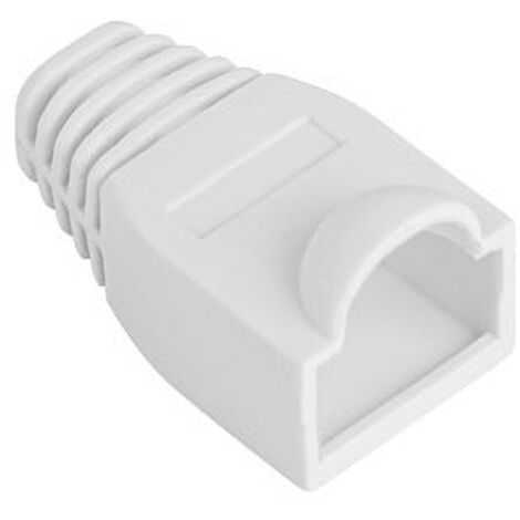 Cache-prises RJ45 blancs, lot de 100 (1/4)
