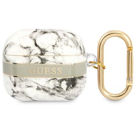 Guess GUA3HCHMAG Coque AirPods 3 Gris/Gris Collection Bracelet Marbre (1/3)