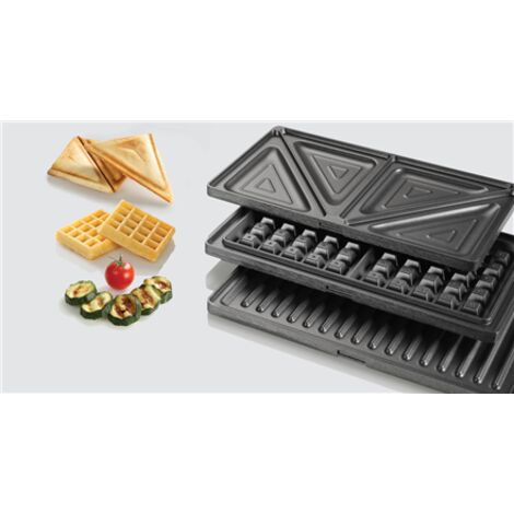 Gorenje SM703GCG Appareil à sandwichs 700 W 3 plaques 2 bacs à pâtisserie Gris (1/3)