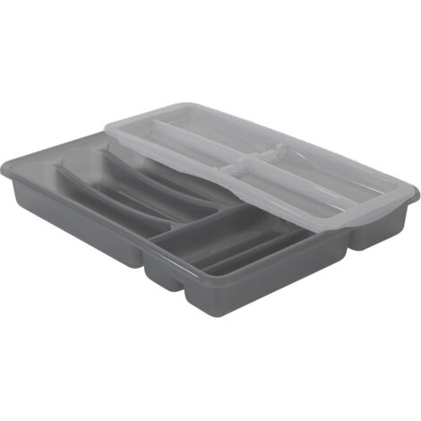 Insert de tiroir à couverts gris basique Rotho 1 pièce (1/2)