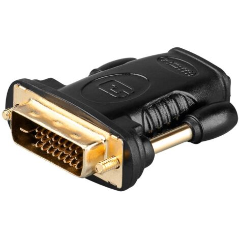 Adaptateur vidéo Goobay DVI numérique 24+1 broches Mâle HDMI type A 19 broches Femelle (1/2)