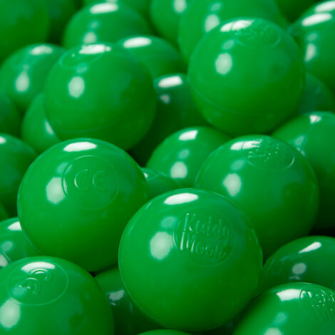 KiddyMoon 100/6Cm ∅ Balles Colorées Plastique Pour Piscine Enfant Bébé Fabriqué En EU, Vert (1/3)