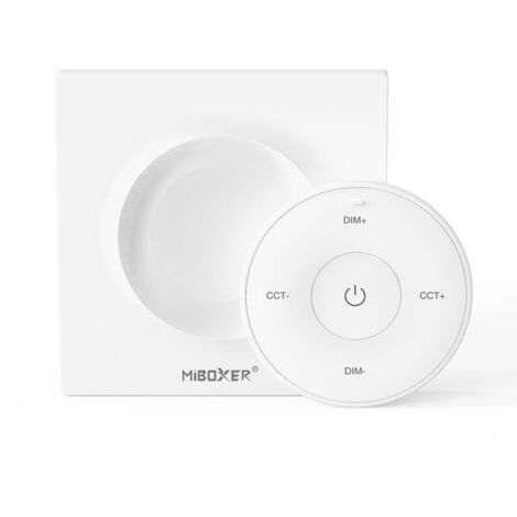 Télécommande magnétique ronde MiBoxer K2 (1 zone, mono + CCT) - blanche (1/5)