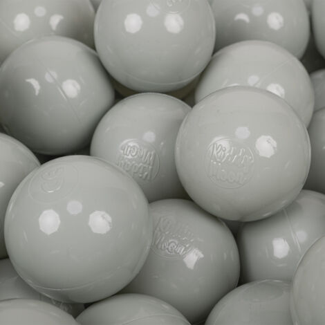 KiddyMoon 100 Balles/7Cm Balles Colorées Plastique Pour Piscine Enfant Bébé Fabriqué En EU, Vert De Gris (1/4)