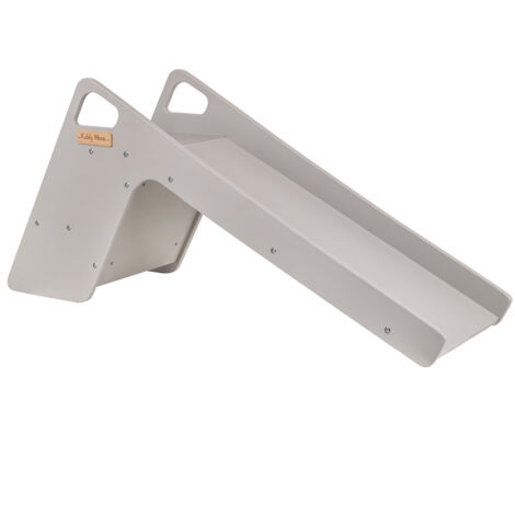 KiddyMoon Toboggan En Bois Pour Enfants 2 En 1 Chaise Bébé, Grand, Gris (1/5)