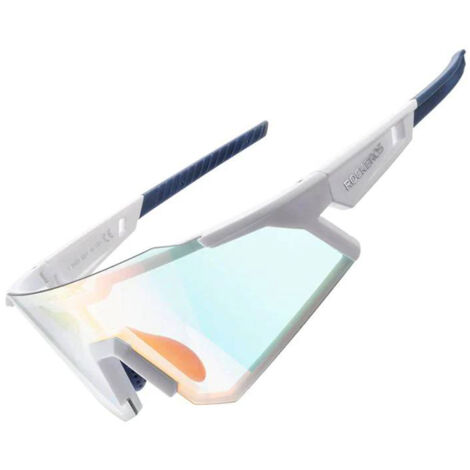 Lunettes de cyclisme polarisées avec filtre UV 400, blanches (1/5)