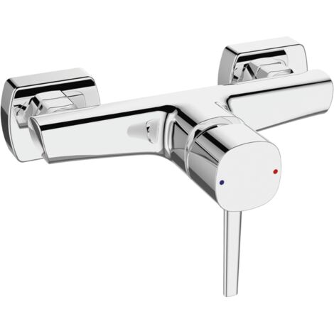 Mitigeur douche mural sans garniture de douche chrome Laveo Pola (1/2)