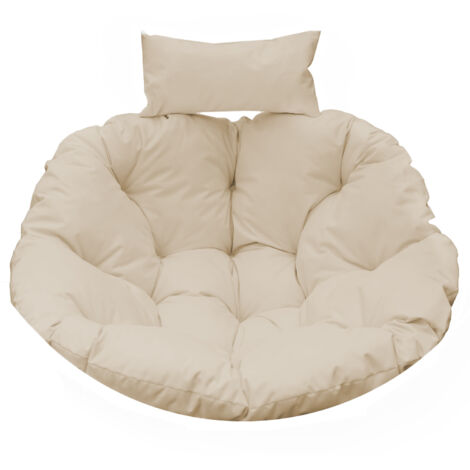 Coussin rond pour le cocon de la balançoire suspendue - beige (1/3)
