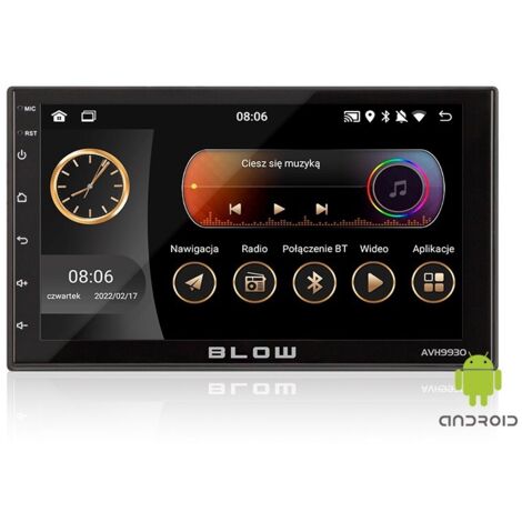 Autoradio Android 12, Bluetooth, CarPlay, Android Auto et MirrorLink (1/5)