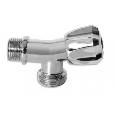 Vanne à globe coudée avec rosace, avec clapet anti-retour 1-2" x 3-4" (1/2)