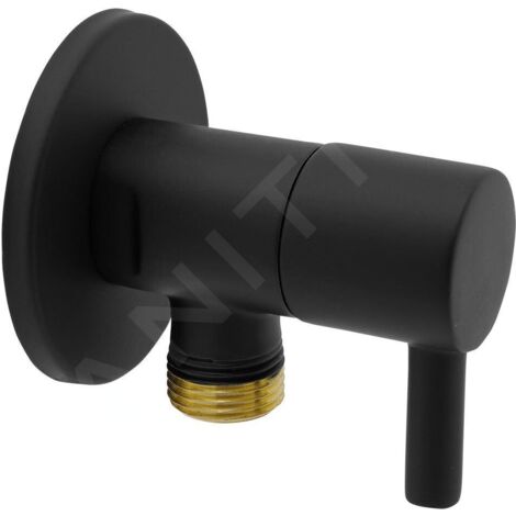 Robinet d'angle Rotondo CONNECTION G1-2X 3-8, noir (1/2)