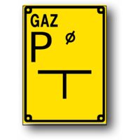Plaque d'orientation du point de mesure P 140x200 TUYAU DE GAZ Plaque rigide en PVC