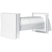 Vents – Grille d'aération réglable pour fenêtre – Conduit télescopique rond – Plastique ABS – Filtre à air G3 – Protection contre la poussière et l'eau