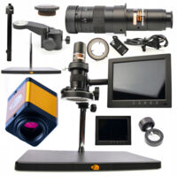 Microscope numérique pour soudure et bijouterie Rosfix Earth Pro MCEP-0.5X : microscope numérique + écran 8 pouces + support + illuminateur LED 56x réglable + kit caméra PEGASUS Pro