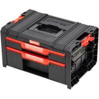 Qbrick – Boîte à outils empilable 450 x 310 x 244 mm – 2 tiroirs coulissants – 5 séparateurs réglables – IP54 pour usage intensif