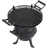 Grille de canon en fonte pour barbecue portable – Système de contrôle du flux d'air – Hauteur réglable – Diamètre 35,5 cm – MG630 – Mastergrill