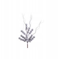 Branche décorative argentée Westwing, houx argenté 26 cm