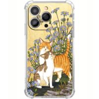 Coque générique Vase - Chat et Fleurs pour iPhone 13 Pro Max