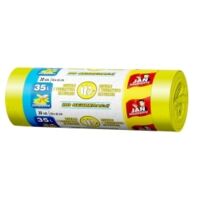 Sacs poubelle jaunes pour le tri du plastique 35 l