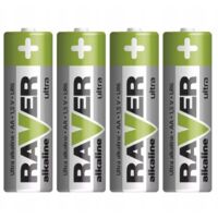 Lot de 4 piles alcalines LR6 AA Raver de 1,5 V