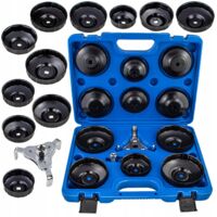 Clés à douilles et douilles pour filtres à huile 13 pièces + clé à griffes 63 mm à 102 mm