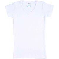 T-shirt blanc à manches courtes pour fille, éducation physique, Olimpias