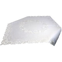 Napperon carré blanc 85/85 carré blanc brodé