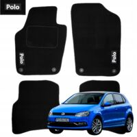 Tapis en velours pour Volkswagen Polo V 2009-2017 - Tapis en velours brodés B