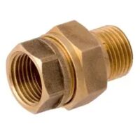 Raccord droit en laiton Idmar 1" DN25 pour installation