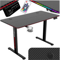 Bureau gaming électrique SHADOW GAMER 2.0 LED RGB 120 cm
