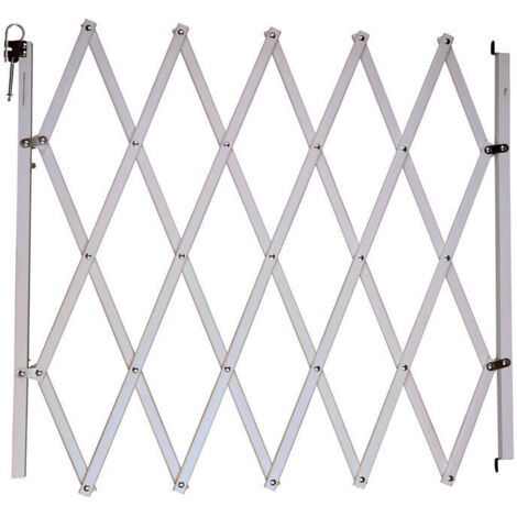 Barriera Stopfix, in legno, bianca, allungabile fino a 110cm Nordlinger
