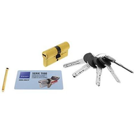 Tesa Assa Abloy - TX853030L- Cilindro ad alta sicurezza de TX80 30x30 ottonato
