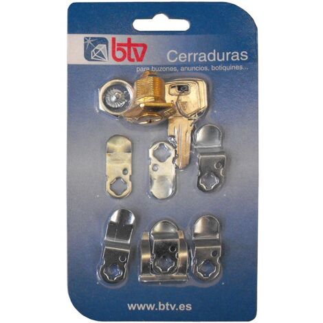 Kit serratura universale per cassetta postale numero 2 oro riferimento 60004