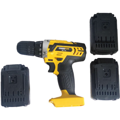 Trapano avvitatore 20v 3 batterie al litio powx00501 powerplus (1/4)
