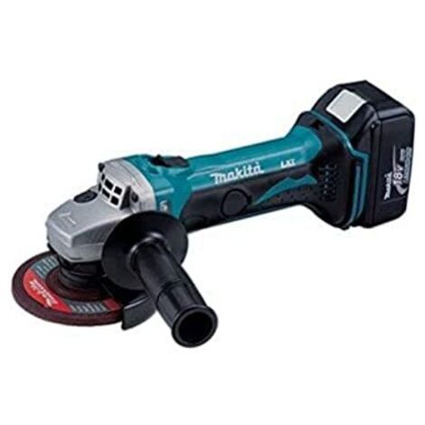 Makita DGA452RME - Mini-amoladora a bateria 18V 4.0 Ah litio-ion 115 mm con sistema antirestart
