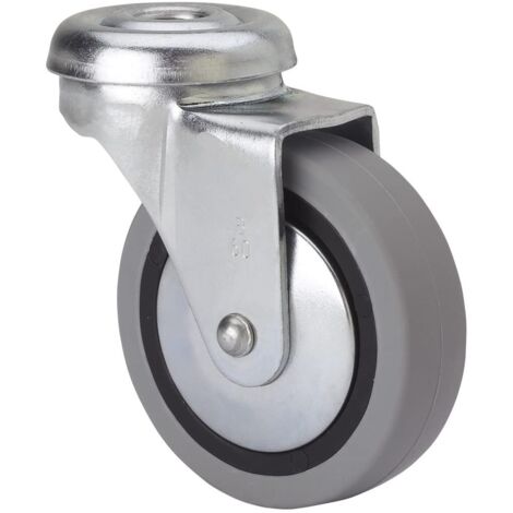 SUPPORTO RUOTA IN GOMMA GRIGIA GIR 80 BH-PGI (1/3)