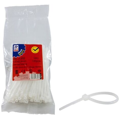 Brida nylon blanca b/100 (1/4)