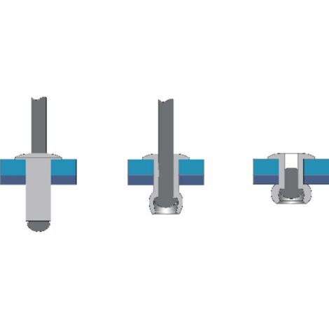 Bralo 1010003008 Rivetto (Ø x L) 3 mm x 8 mm Acciaio Alluminio 500 pz.