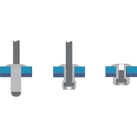 RIVETTI CIECO ALU/ACCIAIO TESTA A CUPOLA (XL) 4 MM X 6 MM BRALO 1010004006
