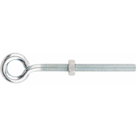 ganci a occhiello chiuso - filettatura metrica con dado - zincato 5 x 37 - confezione da 100