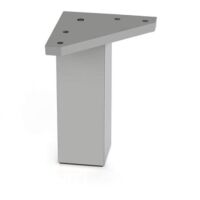 Gamba Quadrata ABS 40X100 Mm Alluminio Opaco