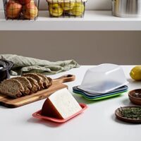 Mepal Contenitore per formaggi Modula – 2000 ml – Frigorifero per formaggio a fette – con inserto anticondensa – lavabile in lavastoviglie, plastica, bianco, 22,4 x 16 x 8,6 cm
