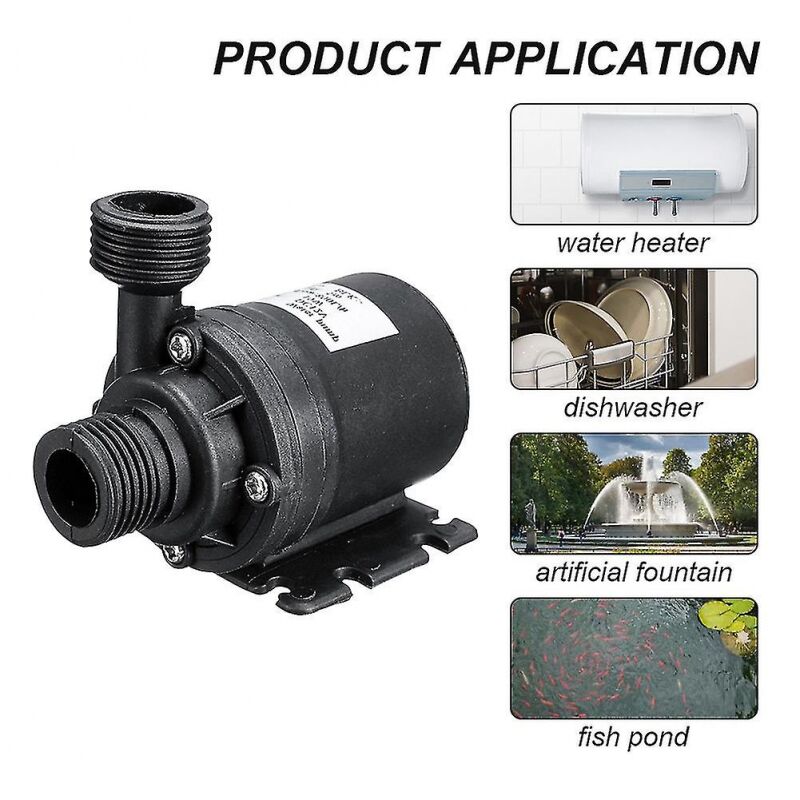 Pompe à Eau Solaire Sans Balais 800L/H 5m DC 12V - Pompe Fontaine Submersible